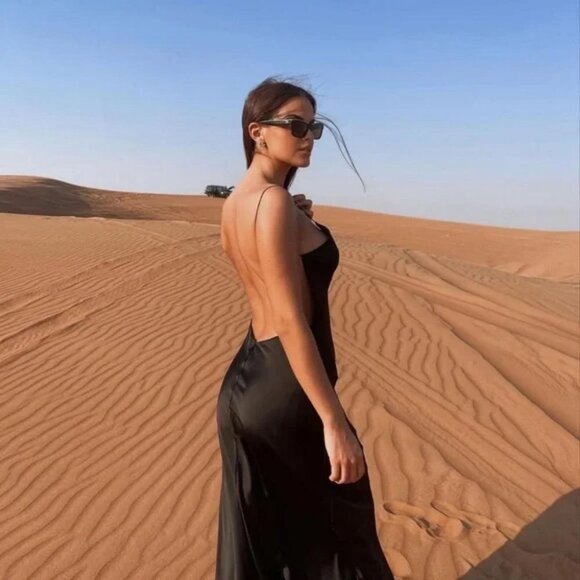 ZARA SATIN SLIP DRESS - Picture 5 of 6